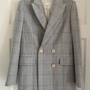 Aritzia Gray Plaid Women's Blazer